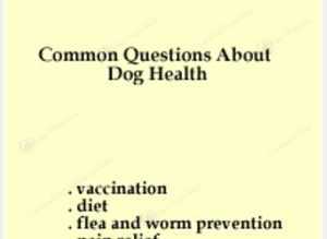 Common Questions About Dog Health, from Canine Health Concern and the Pet Welfare Alliance.