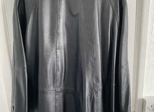 Swing leather coat