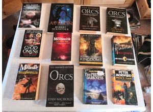 12 x Sci-Fi/Fantasy Paperback Books (New & Used), Interworld, Hinterland, Orcs..
