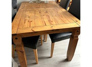 Solid wooden dinning table and 4 chairs