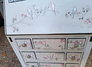 Vintage Upcycled Writing Bureau