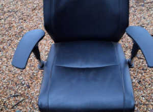 Black Executive Reclining Swivel Armchair
