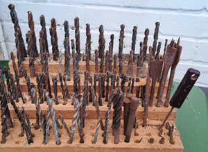 Various size drill bits