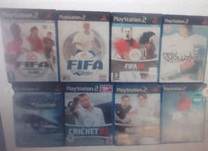 PS2 Sports Games Bundle - Fifa - Jet ski Riders - Pro Soccer - Cricket