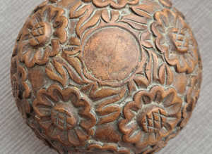 Wooden carved globe