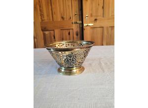 Antique, Soviet/Russian, Niello, Gold Plated 875 Solid Silver Kubachi Sweet Bowl