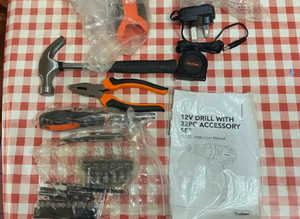 Vonhaus 12v Drill and 32 pc Tool Accessory Set