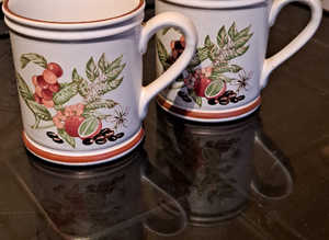 Denby anniversary coffee mugs