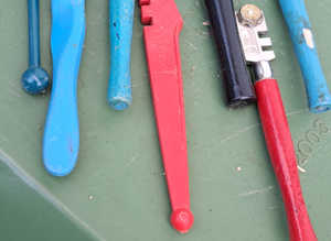 Selection of vintage glass cutters