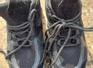 Size 3 Black Ladies Suede Trainers New