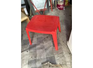 Red table ideal for child