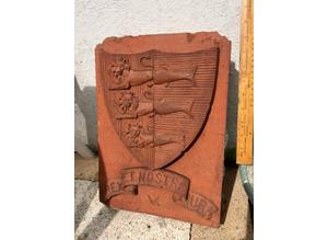 Royal Coat of Arms brick from a demolished building , great in new build .