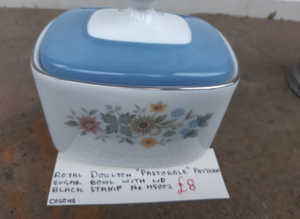 Royal Doulton "Pastorale" Pattern Sugar Bowl