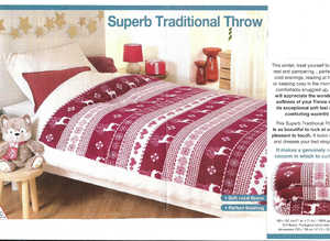 NEW Superb Traditional Throw Soft Fleece 180 x 180cm. Can be posted