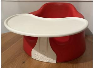 Red bumbo with tray