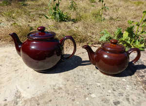 Price Kensington Brown Ceramic Tea Pots X 2