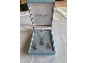 Silver Necklace & Matching Earrings