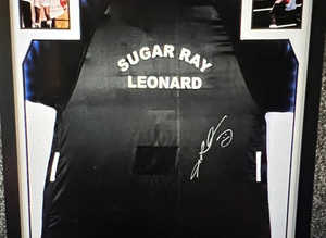 Sugar Ray Lenord Signed/Framed Robe