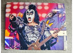 Genuine, Signed/Autographed, 10"x8", Photo by Gene Simmons (Singer, Kiss) + COA