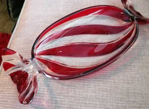 Glass sweet wrapper bon bon bowl
