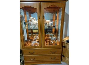 A must have  Beautiful antique wooden display cabinet