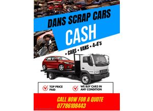 SCRAP CARS WANTED TOP PRICES PAID