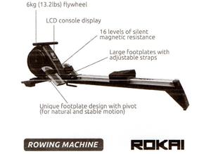 Rokai rowing machine with LCD display