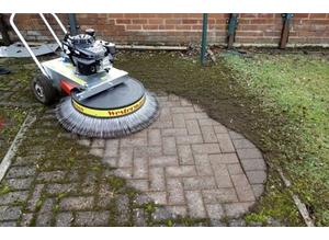Block Paving Cleaner for sale -  Moss Removal Driveway Cleaner video - Powered Weed Brush