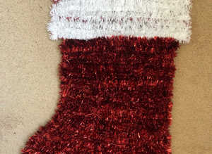 New large tinsel plaque Christmas decoration.