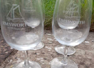 Emsworth Food Festival Decorated Glasses x 4