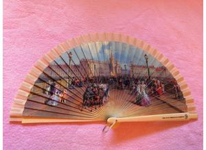 Vintage, Russian Folding Hand Fan, The State Hermitage Museum, St. Petersburg