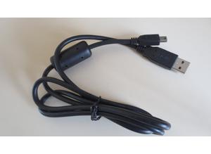 USB 2.0 A-Male to Mini-B USB, Data Charging Cable, 1M, Black