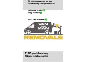 Man with a van reliable and rubbish removals