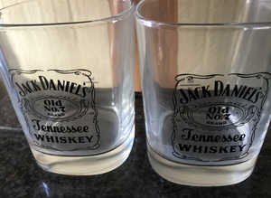 6 x Jack Daniels licensed Old Tenesse whiskey glasses