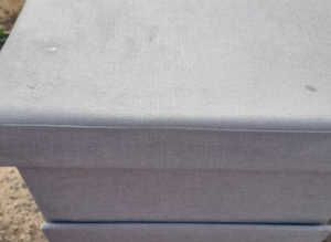 Grey Square Ottoman / Storage Box