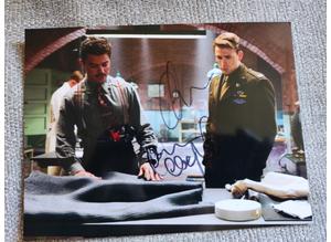 Signed Photo, 8"x6", Chris Evans & Dominic Cooper (Captain America) With COA