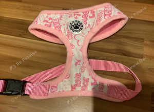 Baby pink dog vest harness