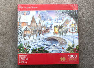 NEW Fun In The Snow 1000 Piece Jigsaw Puzzle Corner Piece.Size 68 x 48cm. Can be posted.