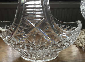 Vintage Lead crystal basket