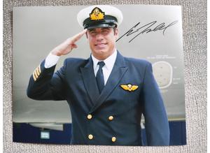 Genuine, Signed, 8"x10" Photo, John Travolta (Actor, Grease, Pulp Fiction) + COA