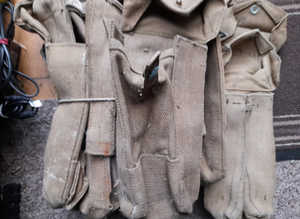 British Army WW2 Canvas Pouches Dated