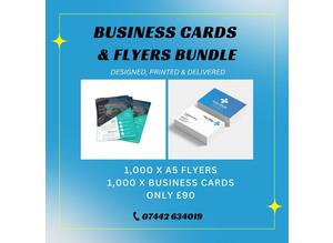 1000 x Business Cards & 1000 x Flyers Bundle on Offer