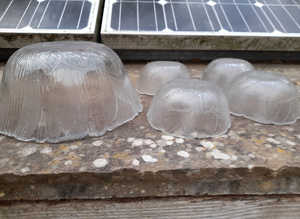 Set Of Glass Punch Bowls Leafy Design
