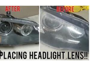 Headlight restoration. Headlight lense changed