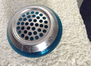 Vintage blue glass based posy/potpurri bowl