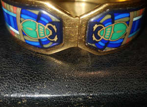 Vintage Michaela Frey wien rare Egyptian scarab bracelet