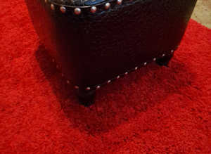 Faux crocodile footstool