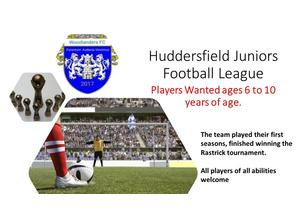 Huddersfield Juniors Football League -  PLAYERS WANTED 2022-23