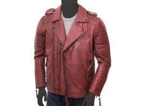 Vintage Arc Men's Quilted Red Leather Jacket