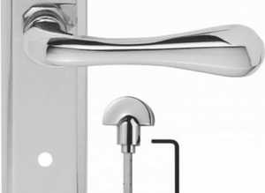 Carlisle Brass Eden Lever on Backplate Polished Chrome Door Handle (Bathroom Lock)